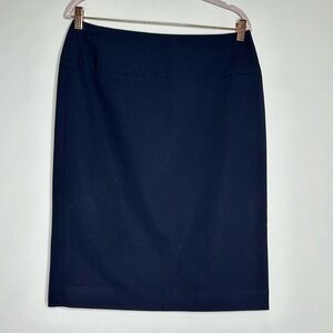 Classic Blue Pencil Skirt